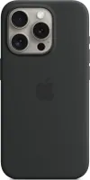 Apple iPhone 15 Pro Silikon Case mit MagSafe – Schwarz ​​​​​​​