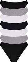 DOMINANT Damen Slips 7er Set Unterhosen Damen Baumwolle Panty Hipster Bikini Unterwäsche Frauen Gr. M