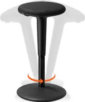 VEVOR Aktivstuhl Wackelhocker Stehhocker Wackelstuhl, höhenverstellbar (55-72 cm), Bürohocker aus Eisen, 120 kg belastbarer Hocker ideal  Büro und Zuhause, 8° Neigungswinkel, Schwarz