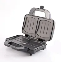 Camry CR3054 Elektrischer Sandwichmaker XL für 2 Sandwiches, antihaftbeschichtete Platten, automatische Temperatur, kompakt, Edelstahlgehäuse, 1300W
