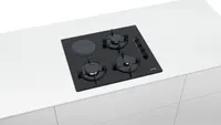 Bosch Serie 2 POY6B6B10, Schwarz, Integriert, 60 cm, Kombi, Gehärtetes Glas, 4 Zone(n)