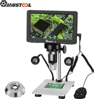 Digitální mikroskop 7" 1200X s reflektorovým krytem, LED světlem, zaostřováním