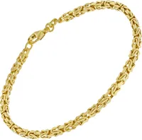 trendor 51322 Armband Königskette Silber 925 vergoldet Breite 3,2 mm, 21 cm