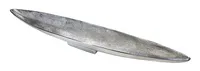 Kobolo Dekoschale Dekoteller Schiffchenform schmal - aus Metall - silber - 80cm