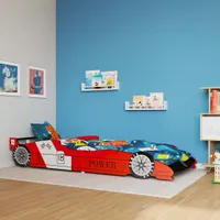 vidaXL Posteľ Race Car 90x200 cm červená