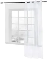Ösenschal Fenstervorhang schwarz 145x145 cm Gardinenschal Dekoschal, 145x145 cm, Fenstervorhänge Sichtschutz