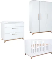 Babyzimmer Set Lina 3-tlg. Kleiderschrank / Wickelkommode / Babybett 70 x 140 cm