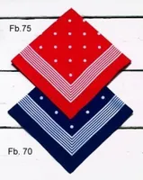 modAS Vierecktuch Bandana Kopftuch ca. 54x54 cm- Tuch in verschiedenen Designs und Farben aus Baumwolle in Blau mit Punkten