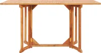 vidaXL Stół ogrodowy składany 150x90x75cm teak lite drewno