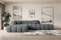 ALTDECOR Ecksofa in L-Form Corner Sofa Bett Eckcouch Couch  Wohnlandschaft Cauchsofa OLEA-L2 - 289x176x71 cm  Duneklgrau