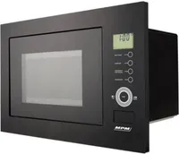 MPM - Kuchenka mikrofalowa do zabudowy - Piekarnik konwekcyjno-parowy - 11 programów - 25 litrów - Maks. 1100 W - Czarny