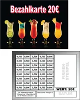 1600 Abstreichkarten Verzehrkarten Wertmarken Guthabenkarten 20 Euro Bezahlkarten 1600VC20