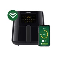 Philips Airfryer Essential, Heißluftfriteuse, App-Steuerung, 1.2 kg, Touchscreen, Schwarz (HD9280/90)