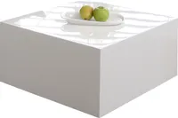 SalesFever Couchtisch quadratisch | Hochglanz lackiert | MDF-Holz | B 60 x T 60 x H 30 cm | weiß