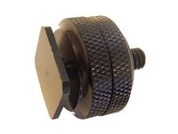 vhbw 1/4" Stativschraube mit Blitzschuh-Schiene kompatibel mit Casio Kamera Spiegelreflexkamera DSLR, 25 mm Schwarz, Metall, 2 Ringe