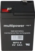 Multipower MP5-6 Blei-Akku mit Faston 4,8mm Steckkontakt, auch passend für den Vision CP650 5Ah Akku SW650