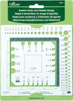 Clover Maschenprobenzählrahmen und Nadelmaß für Strick- und Häkelnadeln - 3200