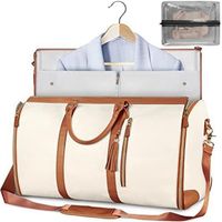 2 in 1 Umwandelbarer Kleidersack, Kleidertaschen, Weekender Anzugtasche Reisetasche für Business Reisen und Handgepäck, Kleidersäcke (Weiß)