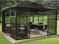 SOJAG Castel 12x14 pawilon z moskitierą 410 x 345 cm brąz