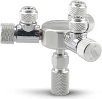 Aquarium CO2 Splitter Regulator Verteilernadel Feinregulierventil fuer CO2-Regulator mit 3-Wege-Auslaessen