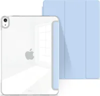 Smart Cover für Apple iPad Air 4 / 5 (2020)(2022) 10.9 Zoll Tablet Hülle Cover Schutzhülle Tasche Stand Hülle Tasche Etui Hellblau-Transparent