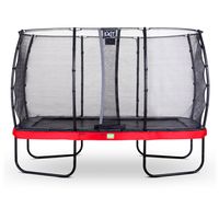 EXIT Elegant Trampolin 244x427cm mit Economy Sicherheitsnetz - rot