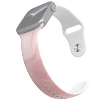 Sport Ersatz Armband für Apple Watch Series 7 41mm Silikon Band Loop, Farbe:Rosa