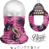 WS Multifunktionstuch Schlauchschal Halstuch Motorrad Mundschutz Fahrrad Bandana Paisley pink schwarz 92