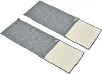 PawHut 2er Kratzmatte Kratzschutz Sofa Sisal Kratzteppich für Katze Sessel Couch Katzenkratzmatte Grau 130 x 45 x 0,3 cm