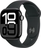 APPLE WATCH SERIES 10 GPS 42MM BLACK Jet Black Hliníkové pouzdro s černým sportovním řemínkem - M/L