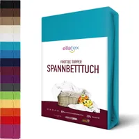 Frottee TOPPER Spannbettlaken Spannbetttuch für Matratzen bis 12 cm  Bettlaken Betttuch , in Größe: 90x200-100x200 cm, in Farbe: Türkis