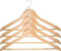 5x Kleiderbügel Garderobenbügel Holz Natur Holzbügel Hemdenbügel Blusenbügel