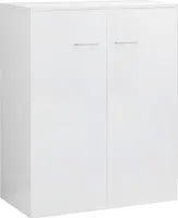 vidaXL Kredens biały wysoki połysk 60x30x75 cm materiał drewnopochodny