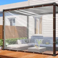 Abdeckplane Transparent Wasserdicht öSen Garten 3x4m