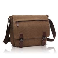 Mofut Aktentasche, Große Vintage Leinwand Messenger Umhängetasche Crossbody Rucksack Business Bag für 15 Zoll Laptop