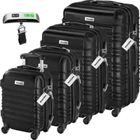 Hartschalenkoffer-Set Mila 4-teilig aus robustem ABS-Kunststoff inkl. Kofferwaage und -anhänger