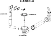 FRANKE Ab- u. Überlaufgarnitur 112.0202.153 für KBX 110-34 mit Handbetätigung