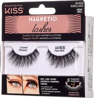 KISS Magnetic Eyelashes, Crowd Pleaser, 1 para syntetycznych sztucznych rzęs, odporne na wiatr, wielokrotnego użytku
