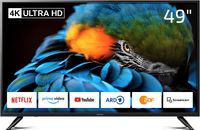 DYON Smart 49 XT 123,2 cm (49 Zoll) Fernseher (4K Ultra-HD Smart TV, HD Triple Tuner (DVB-C/-S2/-T2), Prime Video, Netflix & HbbTV) [Modelljahr 2021], Schwarz []