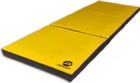 Turnmatte klappbar 180 x 60 x 6 cm GELB/SCHWARZ Fitness Weichbodenmatte  Sportmatte Jeflex