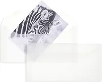 100 Transparente Kuvertierhüllen 110x220 mm (DIN Lang) mit Nassklebung