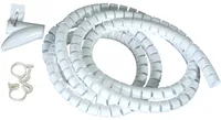 Flexible-Kabelspirale Spiralschlauch mit Einziehhilfe Ø 20 mm Länge 2.5 m WEISS