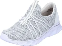 Rieker Damen Slip-On Sneaker Stoff Halbschuh 54071, Größe:42 EU, Farbe:Weiß