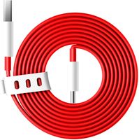 OnePlus D401 originálny plochý kábel USB typu C na rýchle nabíjanie 1,5 m - červený