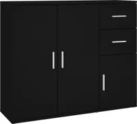 vidaXL Příborník černý 91x29,5x75 cm odvozený výrobek ze dřeva
