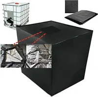 IBC Tank Abdeckung Wassertank 1000L Abdeckplane Anti-UV Schutzhülle 420D Schutzabdeckung für Regentonne Container, wasserdichte Schutzplane, 116 x 100 x 120 cm