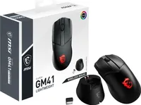 MSI CLUTCH GM41 LIGHTWEIGHT - Maus - optisch - 6 Tasten - kabellos, kabelgebunden - 2.4 GHz - kabelloser Empfänger (USB)
