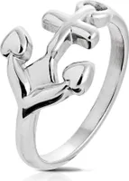 64 (20.4) Ring Anker silber aus Edelstahl Uni