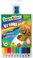 Kredki ołówkowe Bambino 10 kolorów z temperówką
