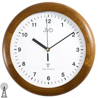 JVD RH2341/11 Wanduhr Funk Funkwanduhr analog Holz eiche farben rund
